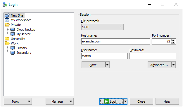 Host é geralmente o URL do seu site (por exemplo, wpbeginner.com). Se você não digitar nada no campo da porta, o seu cliente FTP se conectará usando o protocolo FTP na porta 21. Você pode usar a porta 22 para se conectar ao servidor usando o SFTP, que criptografa as informações antes de enviá-las ao servidor da Web. Isso reduz as chances de hackers roubarem sua senha de FTP ou farejarem informações. Dito isto, vamos dar uma olhada em alguns dos melhores clientes FTP disponíveis para usuários do WordPress em diferentes plataformas.