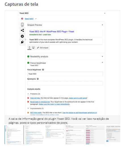 Exemplo da captura de tela do plugin