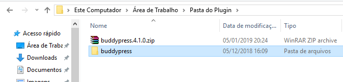 Pasta do Plugin