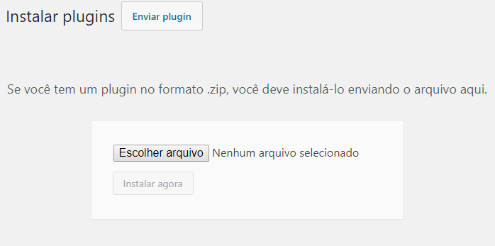 Selecionar Arquivo de Plugin Selecionar Arquivo de Plugin