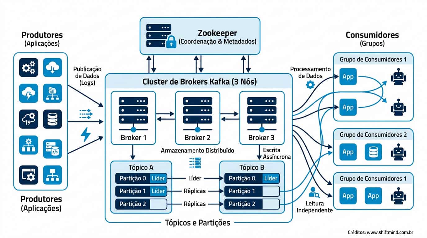 Apache Kafka: streaming de eventos em escala para sistemas distribuídos