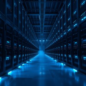 Datacenter corporativo com cluster Ceph de storage distribuído em servidores interconectados